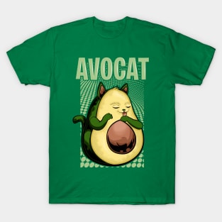 cat avocado funny T-Shirt